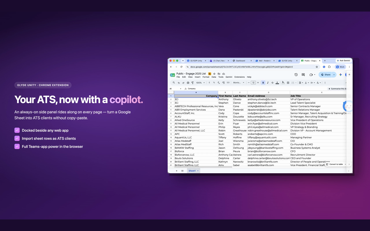 Chrome Extension & Spreadsheets